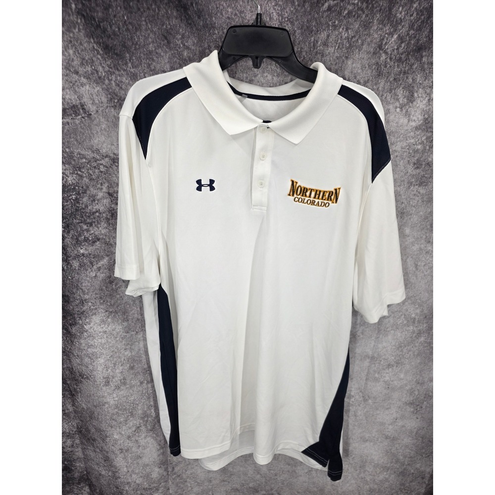 Northern Colorado Bears Under Armour Polo Shirt Mens 2XL White Loose Fit NCAA